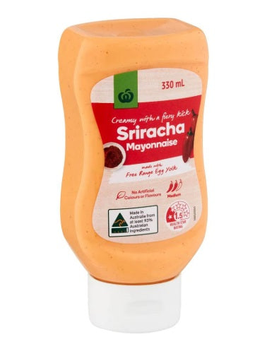 Woolworths Sriracha Mayonnaise 330mL