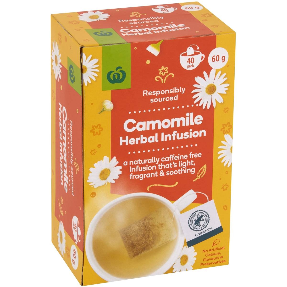 Woolworths Tea Herbal Infusion Camomile (40pk) 60g