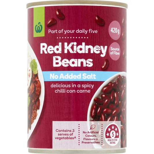 Woolworths Beans Red Kidney 420g