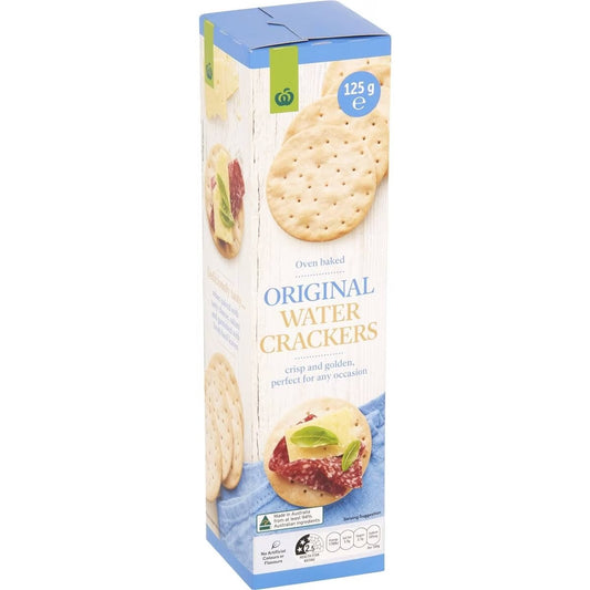 Woolworths Crackers Water Crackers Original 125g