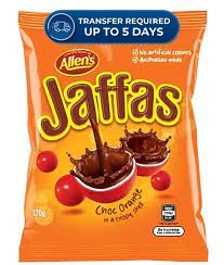 Allen's Lollies Jaffas Orange Chocolate 160g -(Extended Dispatch)