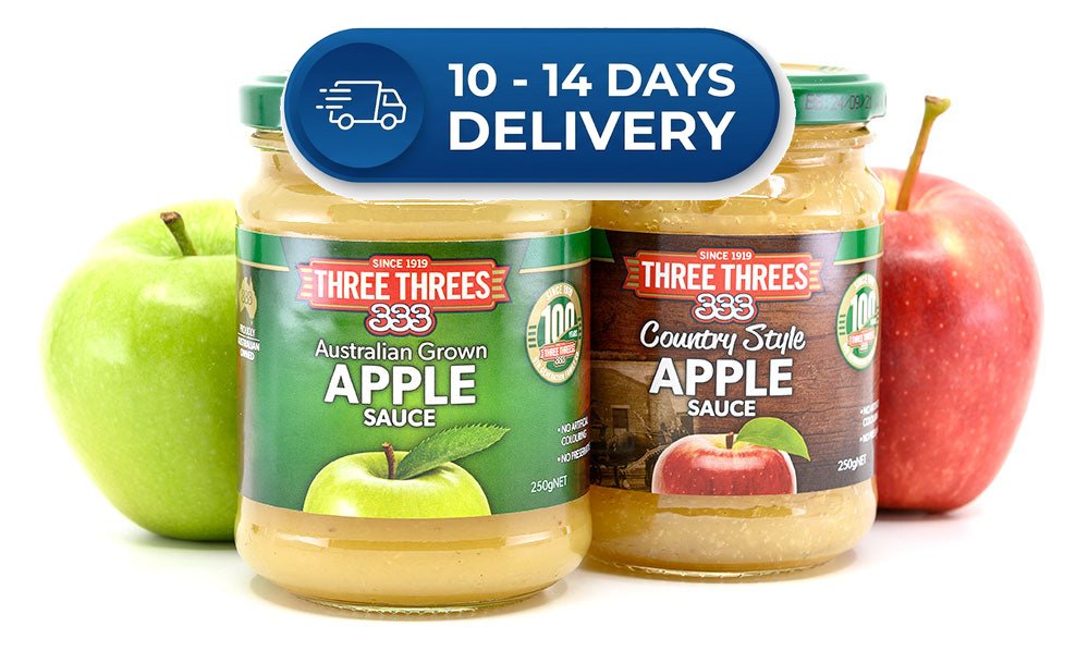 Three Threes Apple Sauce  250g -(Extended Dispatch)