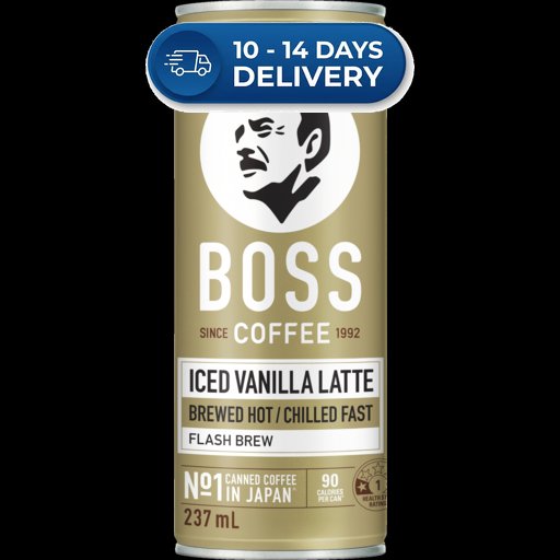 Approaching or Just Over Best Before Date – Suntory Boss Coffee Iced Vanilla Latte 237mL -(Extended Dispatch)
