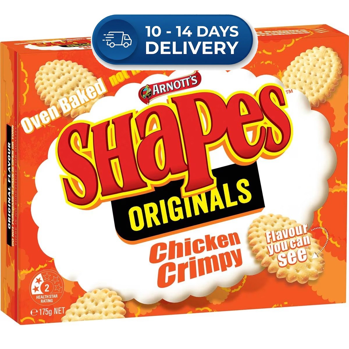 Arnott's Shapes Chicken Crimpy 175g -(Extended Dispatch)