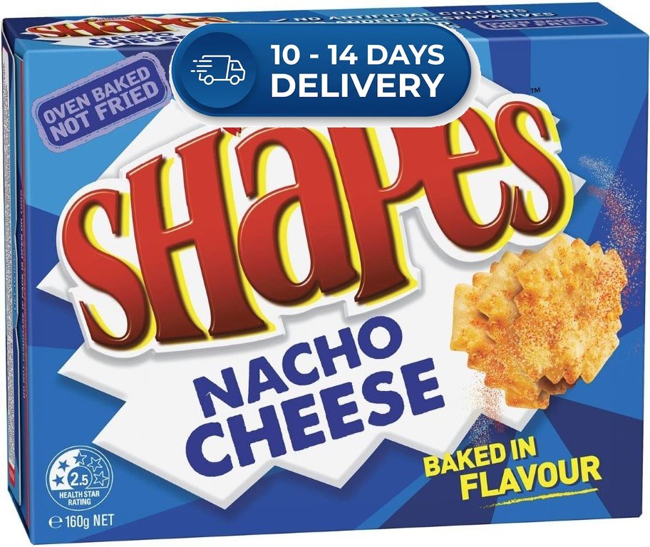 Arnott's Shapes Nacho Cheese 160g -(Extended Dispatch)
