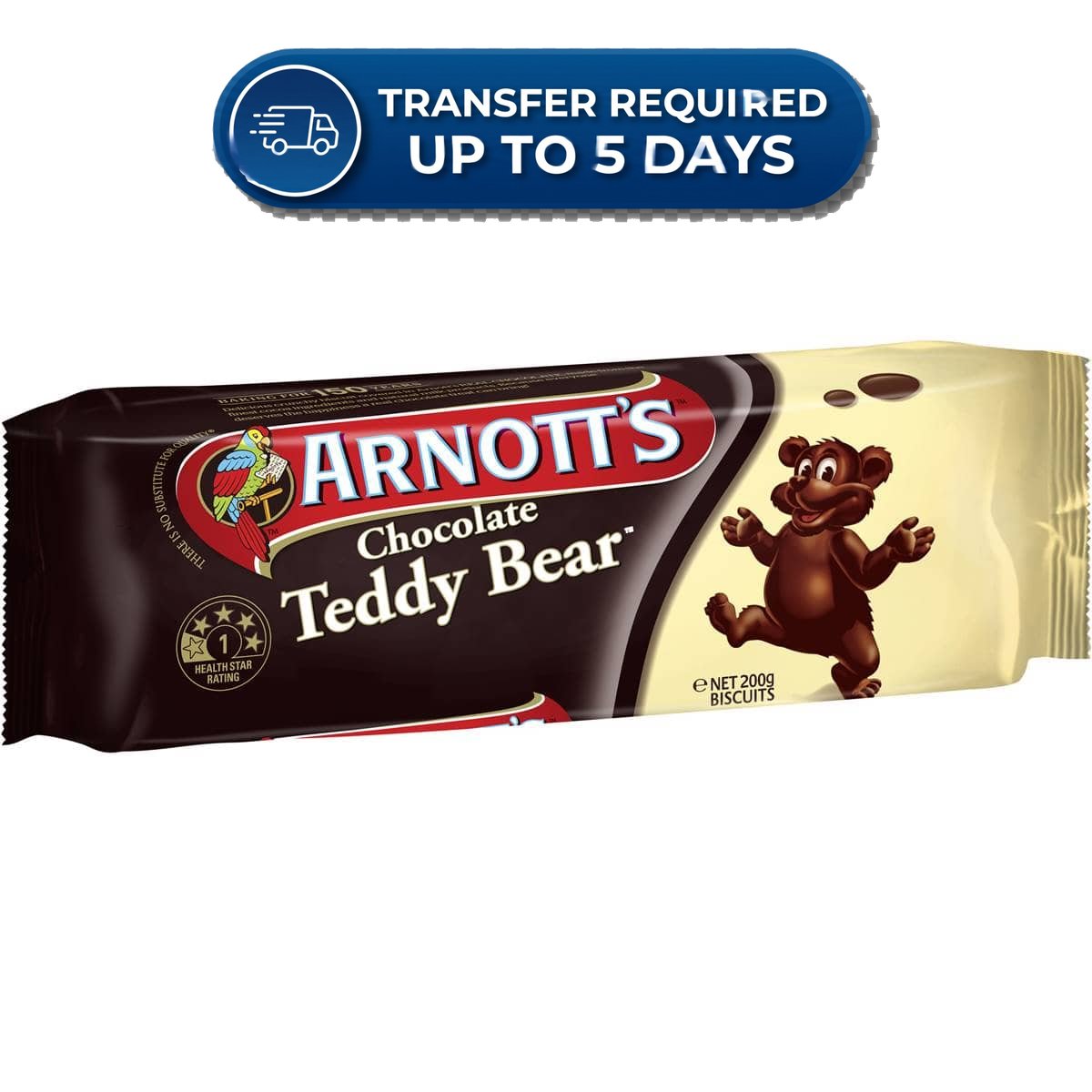 Arnott's Biscuits Teddy Bear Chocolate 200g -(Extended Dispatch)