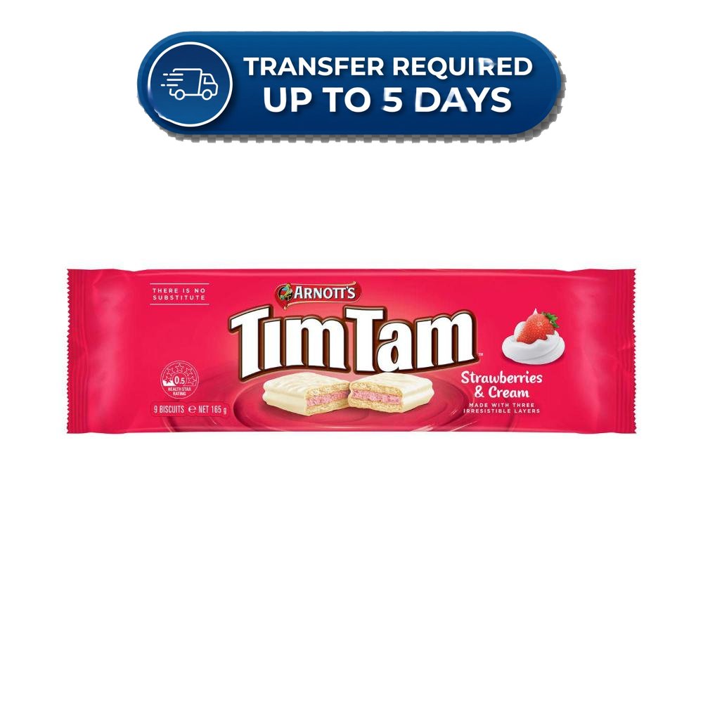 Arnotts Tim Tam Biscuits Strawberries & Cream 165g -(Extended Dispatch)