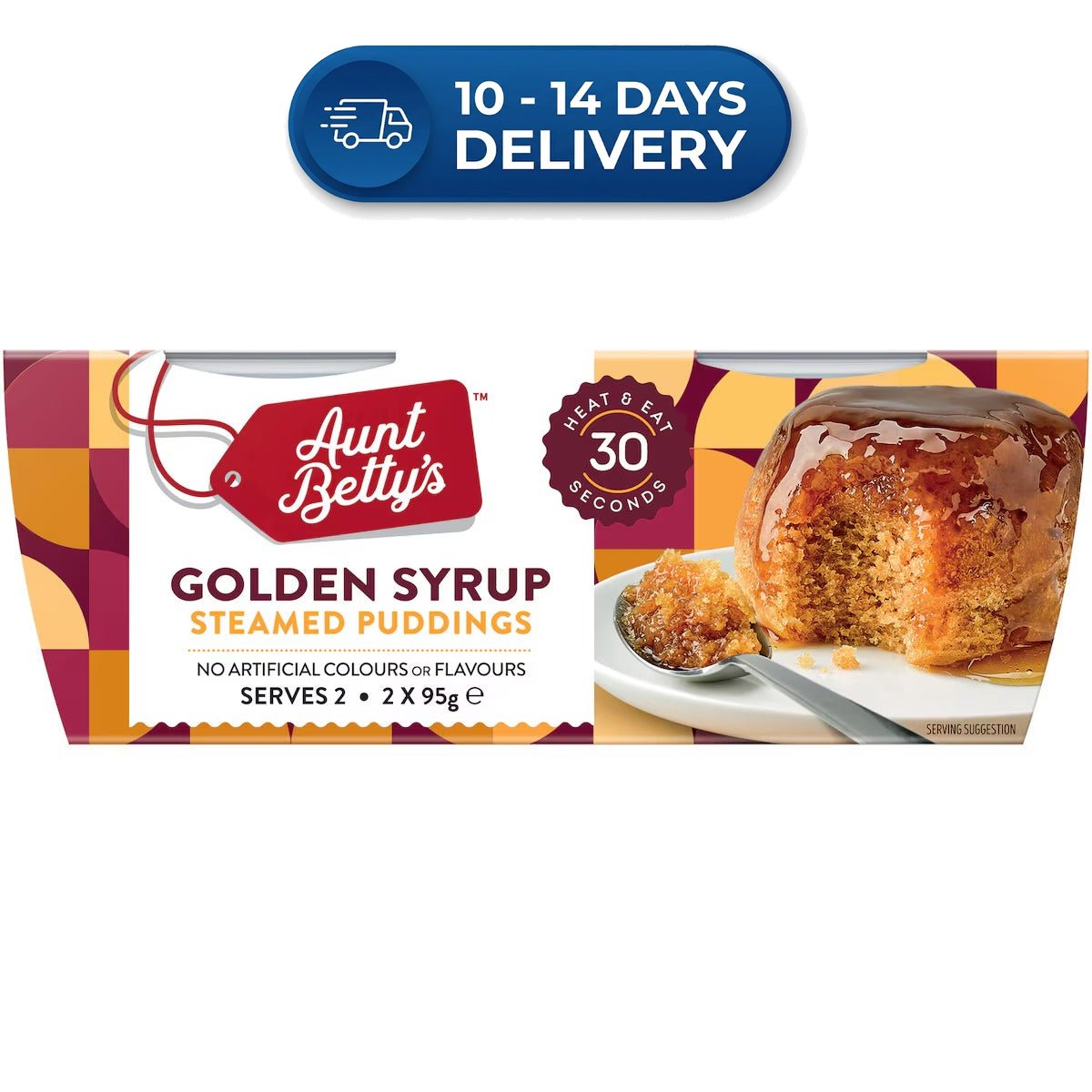 Aunt Betty's Steamed Pudding Golden Syrup 2x95g -(Extended Dispatch)
