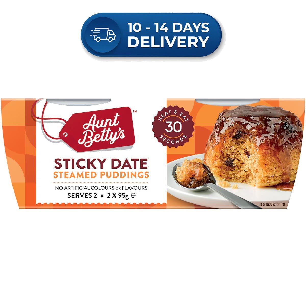 Aunt Betty's Steamed Pudding Sticky Date 2x95g -(Extended Dispatch)
