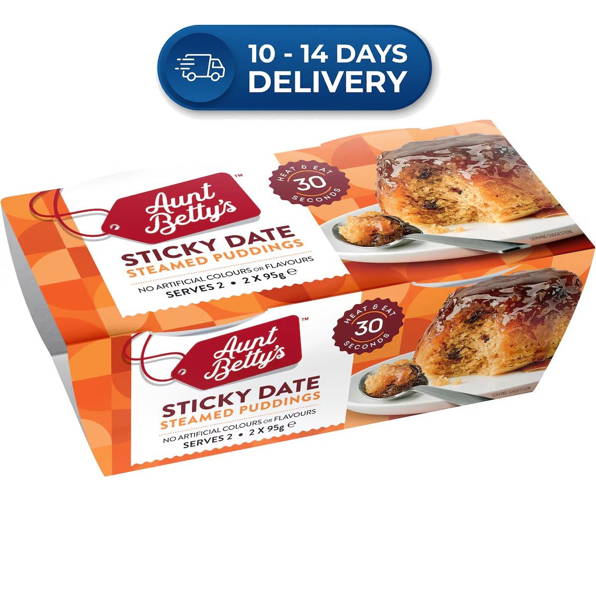 Aunt Betty's Steamed Pudding Sticky Date 2x95g -(Extended Dispatch)