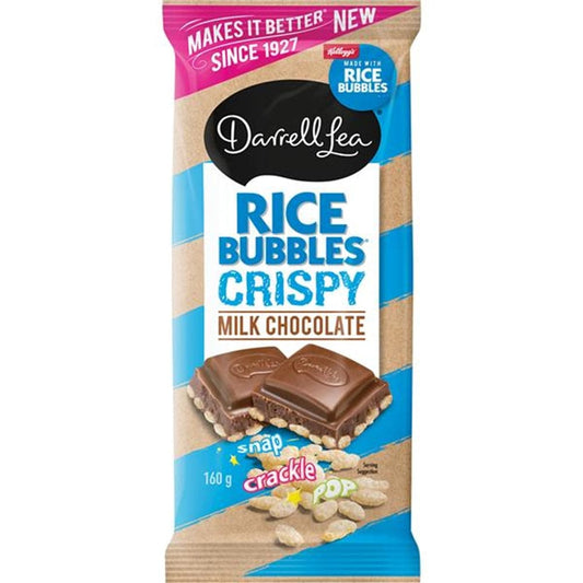 Darrell Lea Block Rice Bubbles Crispy 160g