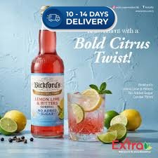 Bickford's No Added Sugar Lemon Lime & Bitters 750mL -(Extended Dispatch)