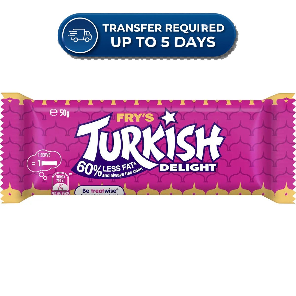 Cadbury Bar Turkish Delight 50g -(Extended Dispatch)