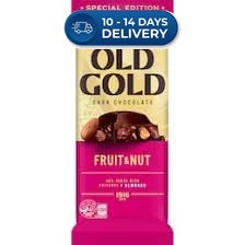 Cadbury Old Gold Fruit & Nut Dark Chocolate Block 170g -(Extended Dispatch)