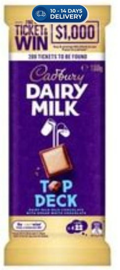 Cadbury Block Top Deck 180g (Competition) -(Extended Dispatch)