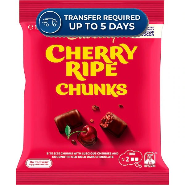Cadbury Cherry Ripe  Chunks 130g -(Extended Dispatch)