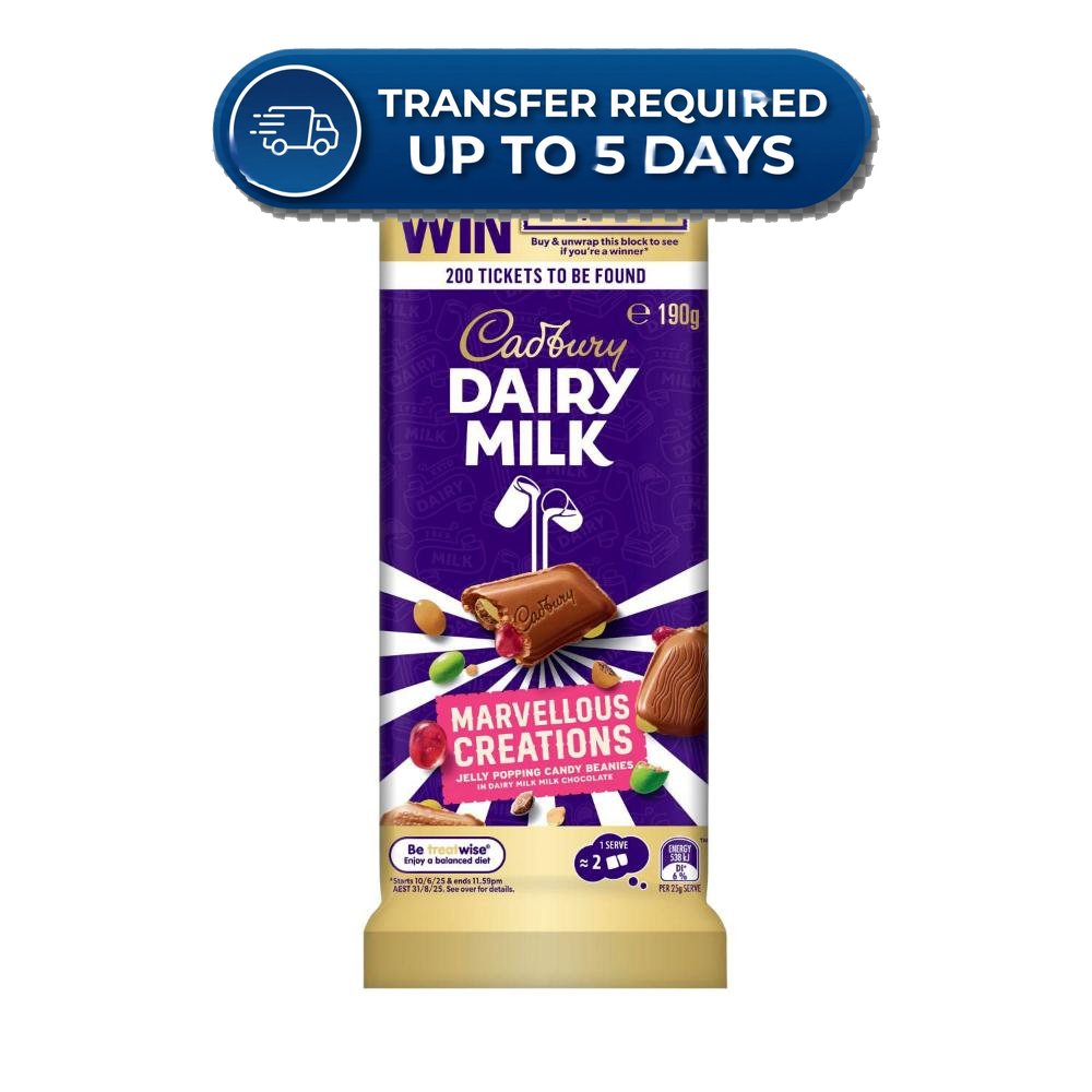 Cadbury Dairy Milk Marvellous Creations Jelly Popping Candy Chocolate Block -(Extended Dispatch)