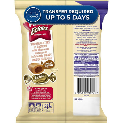 Cadbury pascall eclairs chocolate lollies 160g -(Extended Dispatch)
