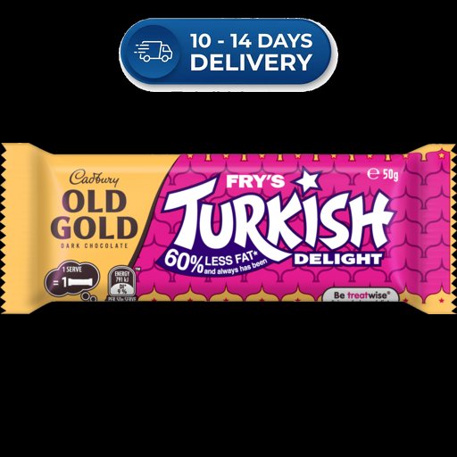 Cadbury Turkish Delight Dark Chocolate Bar  50g -(Extended Dispatch)