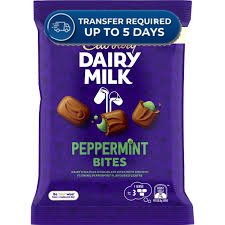 Cadbury Chocolate Peppermint  Bites 142g -(Extended Dispatch)
