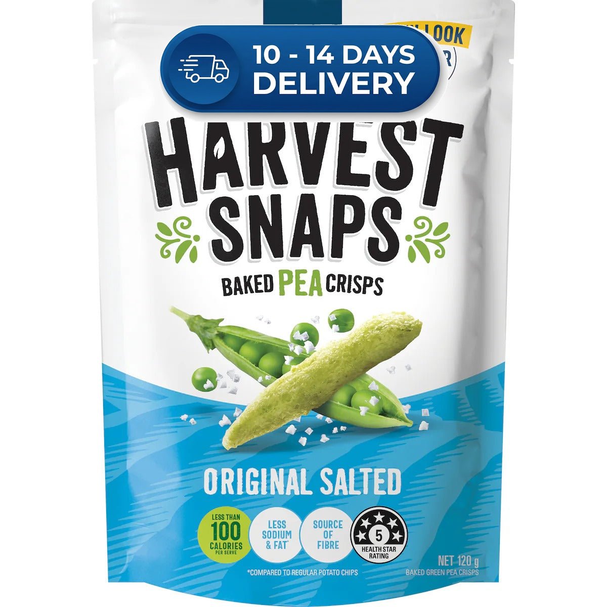 Harvest Snaps Pea Original Salted 120g -(Extended Dispatch)