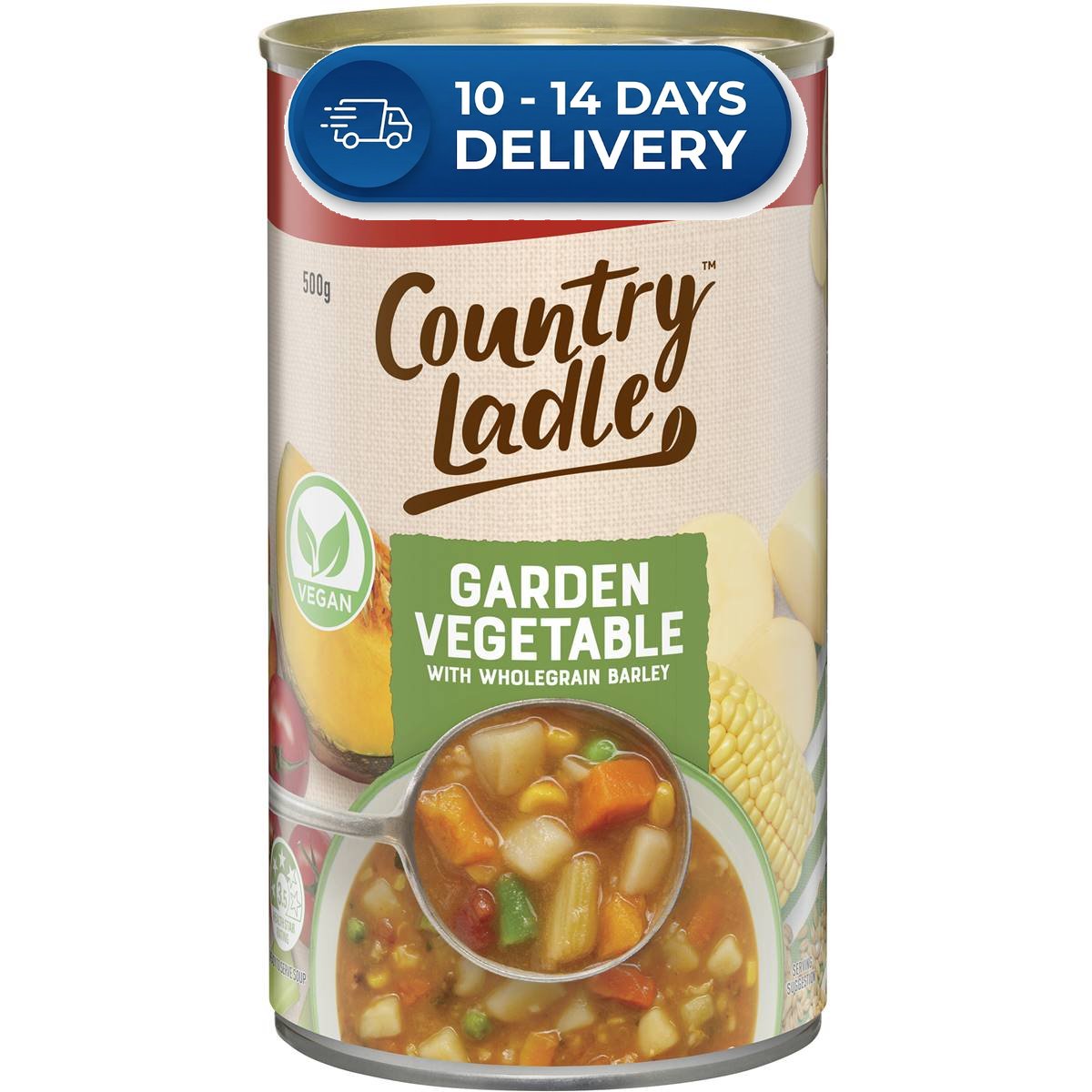 Campbell's Soup Country Ladle Garden Vegetable & Wholegrain Barley 500g -(Extended Dispatch)