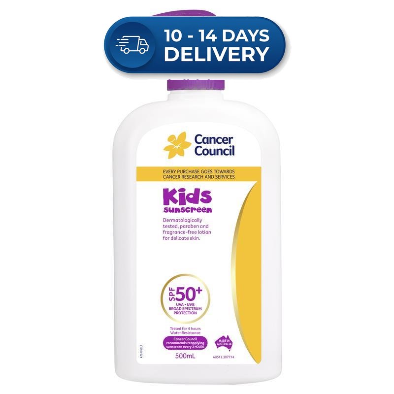 Cancer Council Kids SPF50+ Sunscreen 500ml -(Extended Dispatch)
