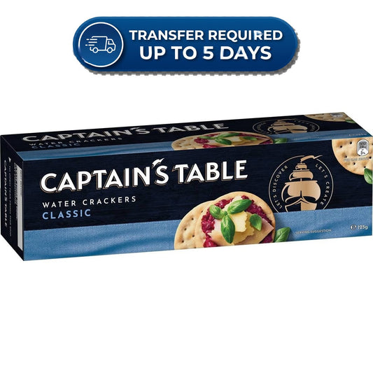 Captain's Table Water Crackers Classic 125g -(Extended Dispatch)