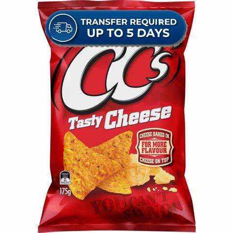CC's Corn Chips Tasty Cheese 175g -(Extended Dispatch)