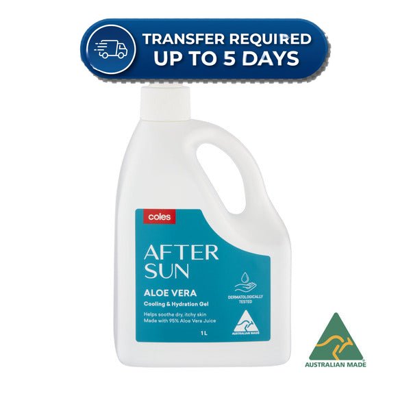Coles After Sun Aloe Vera Cooling & Hydration Gel 1L -(Extended Dispatch)