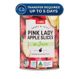 Coles Australian Pink Lady Apple Slices In Juice 410g -(Extended Dispatch)