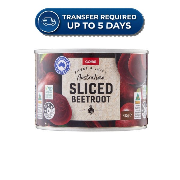 Coles Beetroot Australian Sliced 425g -(Extended Dispatch)