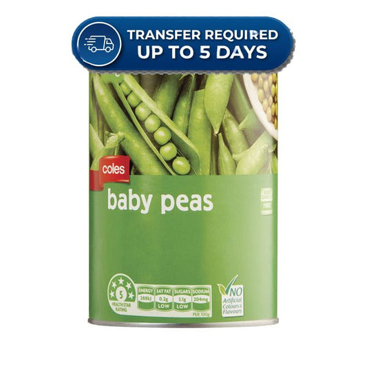 Coles Baby Peas 420g -(Extended Dispatch)