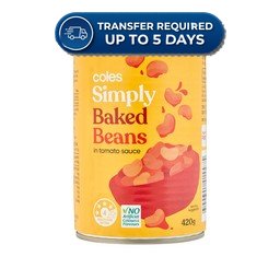 Coles Baked Beans Simply 420g -(Extended Dispatch)