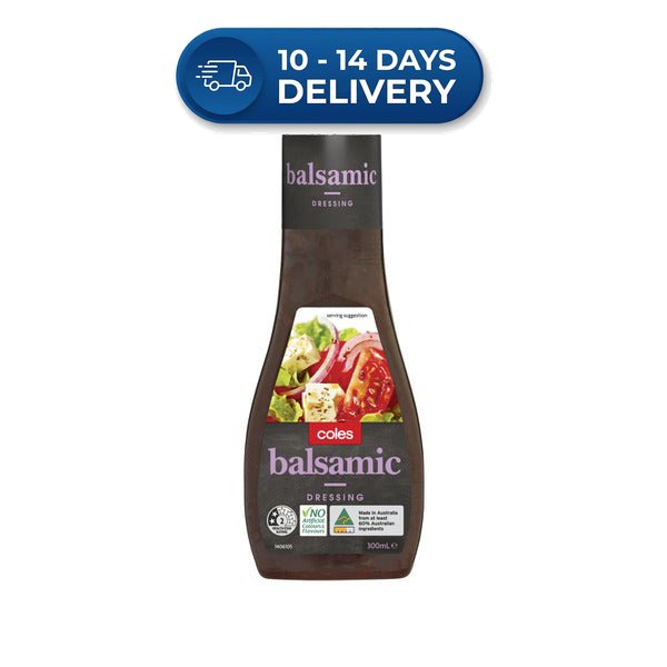 Coles Dressing Balsamic 300ml -(Extended Dispatch)