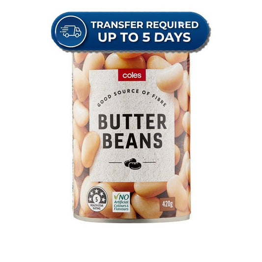 Coles Beans Butter Beans 420g -(Extended Dispatch)