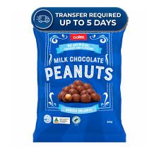 Coles Choc Coated Peanuts  250g -(Extended Dispatch)
