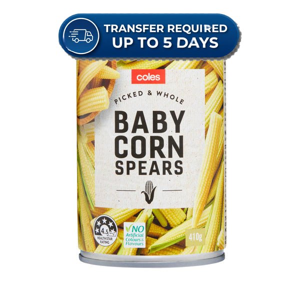 Coles Corn Spears Young 410g -(Extended Dispatch)