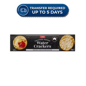 Coles Crackers Water Cracked Pepper 125g -(Extended Dispatch)