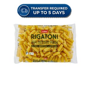 Coles Pasta Durum Wheat Rigatoni 500g -(Extended Dispatch)