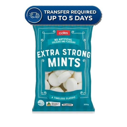 Coles Extra Strong Mints 200g -(Extended Dispatch)