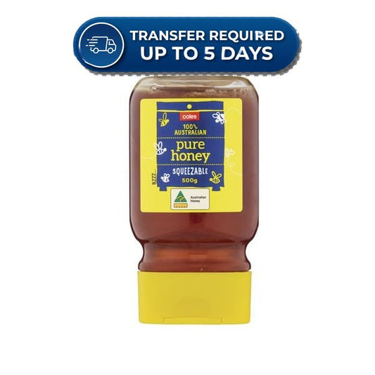 Coles Honey Pure Australian Squeeze 500g -(Extended Dispatch)