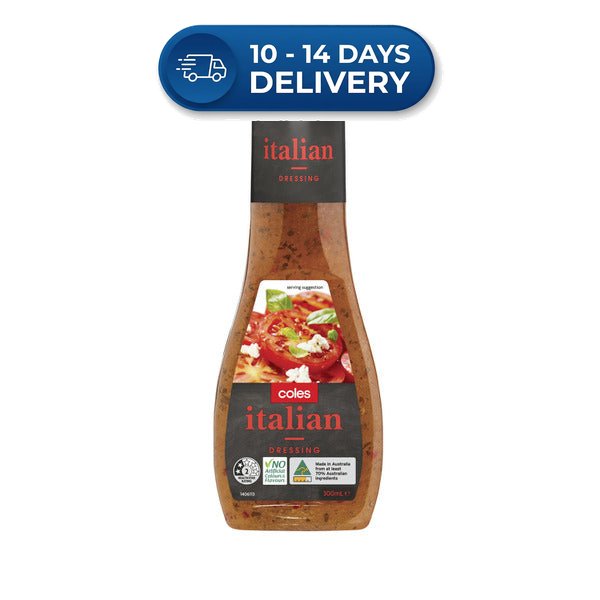 Coles Dressing Italian 300ml -(Extended Dispatch)