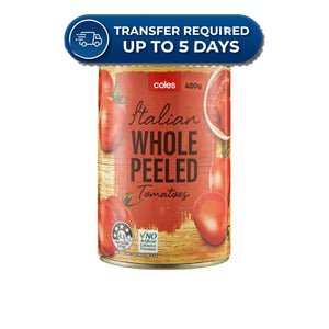 Coles Tomatoes Italian Whole Peeled 400g -(Extended Dispatch)