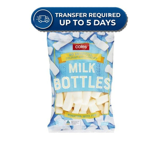 Coles Lollies Milk Bottles 200g -(Extended Dispatch)