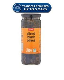 Coles Olives Black Sliced  445g -(Extended Dispatch)