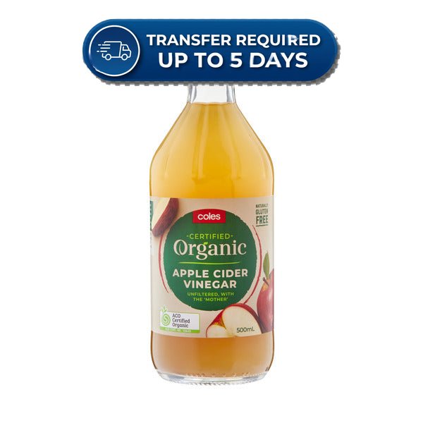 Coles Organic Apple Cider Vinegar 500ml -(Extended Dispatch)
