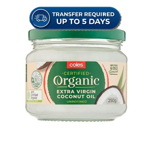 Coles Organic Extra Virgin Coconut Oil 250g -(Extended Dispatch)