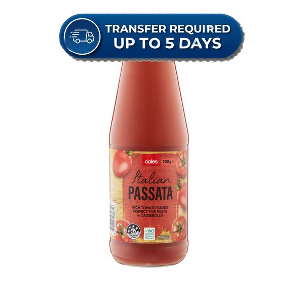 Coles Italian Passata Sauce 700g -(Extended Dispatch)