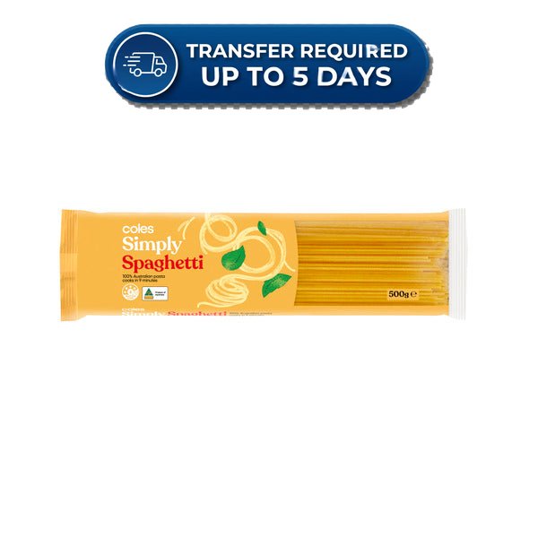 Coles Pasta Simply Spaghetti 500g -(Extended Dispatch)
